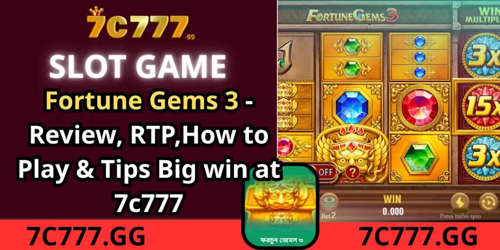 Fortune Gems 3 - Review, RTP,How to Play & Tips Big win at 7c777 16 Fortune Gems 3 7c777