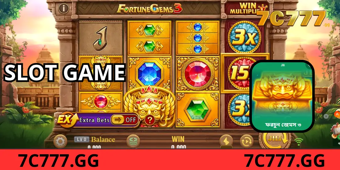 Fortune Gems 3 - Review, RTP,How to Play & Tips Big win at 7c777 2 interface Fortune Gems 3 at 7c777